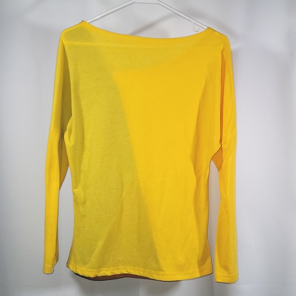 Vintage Geometric Colour Block Slub Top, 80s Style, M - Picture 3 of 7